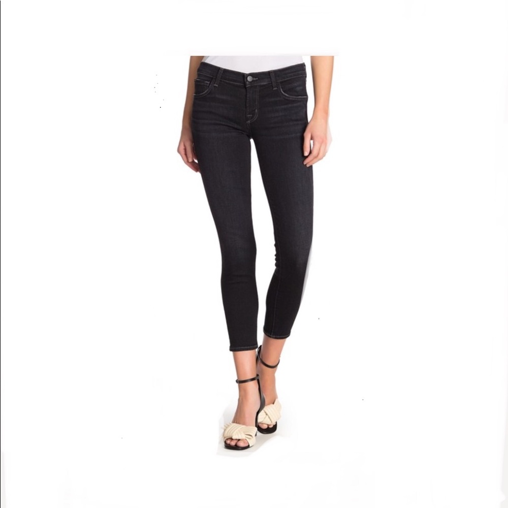 J Brand Low Rise Skinny Crop Jett Wash